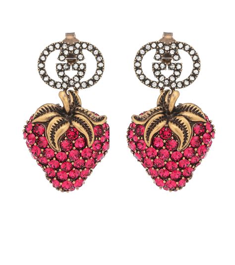 gucci strawberry earrings|gucci earrings saks.